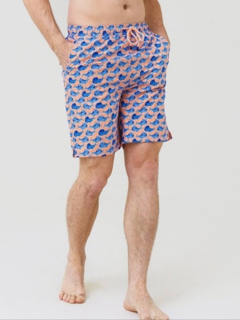 Peter Millar Seaside Swim Trunks Shorts - Fish Print Large